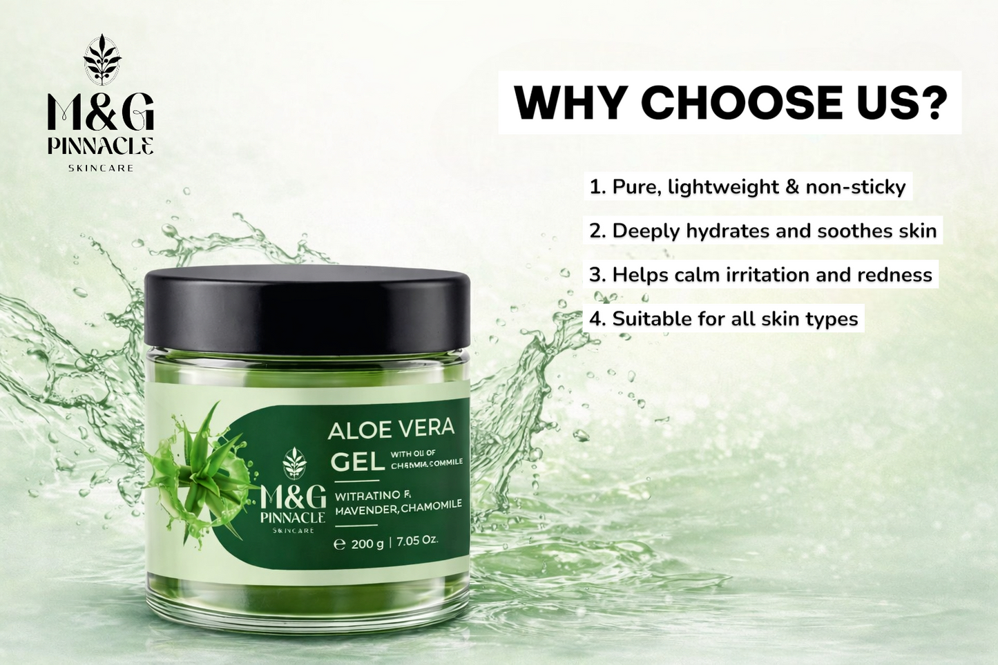 Aloe Soothing Gel - 200gm | M&G Pinnacle