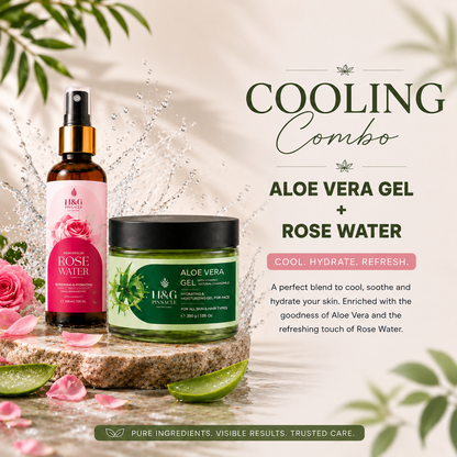 The Cooling Combo (Aloe Vera+Rose Water)