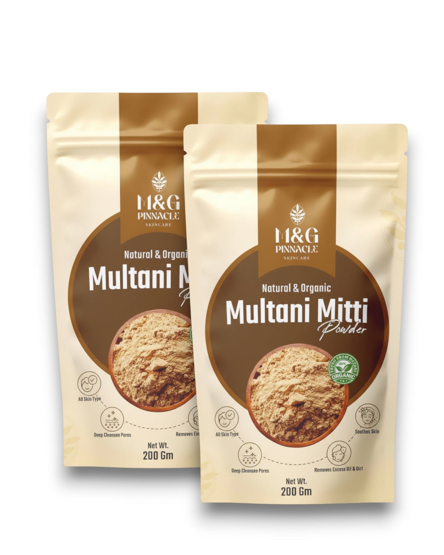 Multani Mitti Powder (200gm: Pack of 2) | Face & Hair Packs