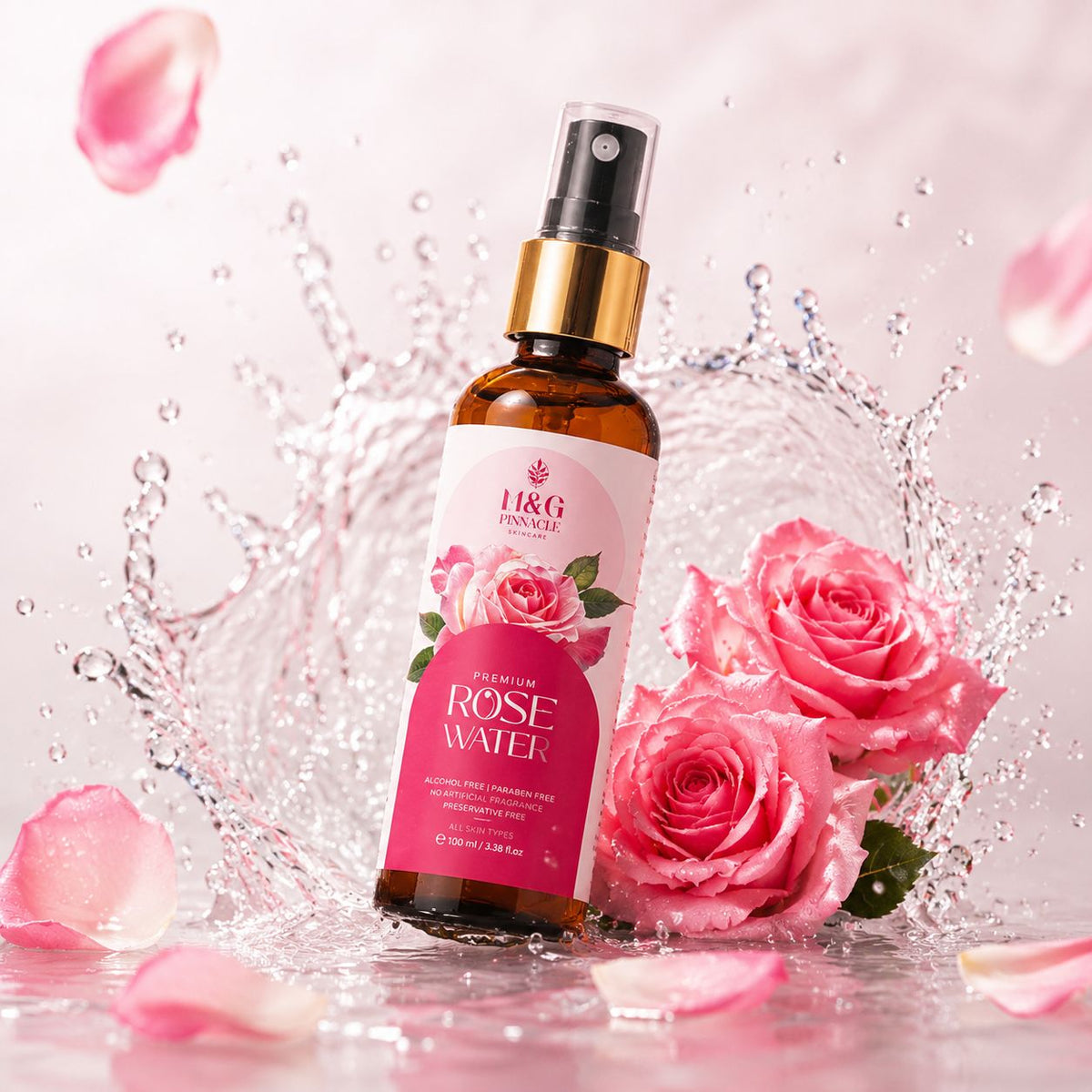 Premium Rose Water Toner – 100ml | M&G Pinnacle