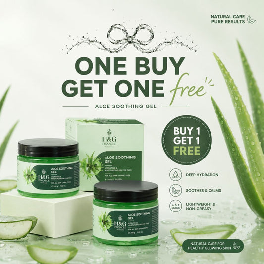 BUY 1 GET 1 FREE !! Aloe Soothing Gel - 200+200gm | M&G Pinnacle